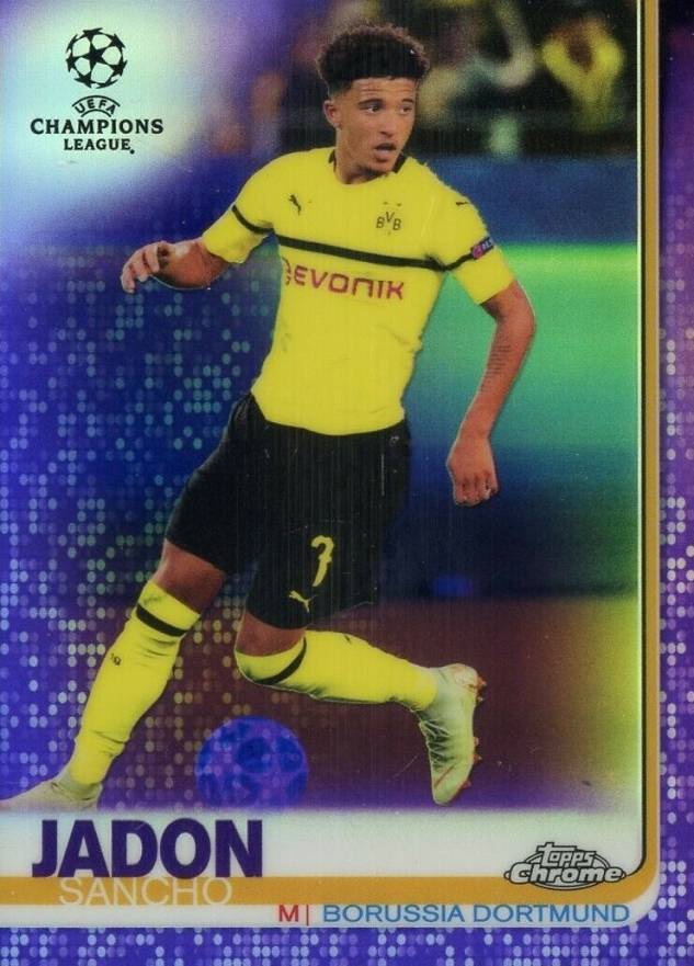 2018 Topps Chrome UEFA Champions League Jadon Sancho #86 Soccer Card