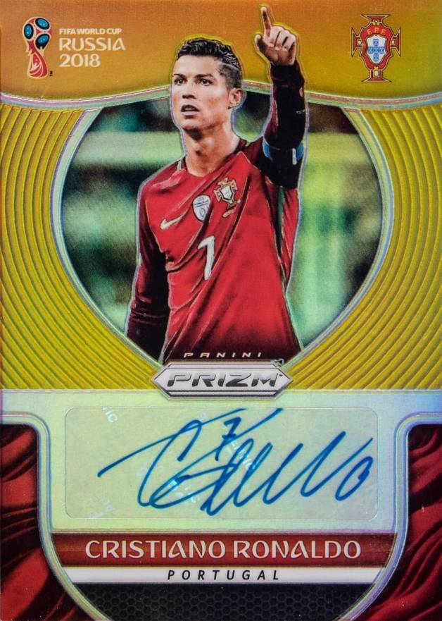 2018 Panini Prizm World Cup Signatures Cristiano Ronaldo #S-CR7 Soccer Card