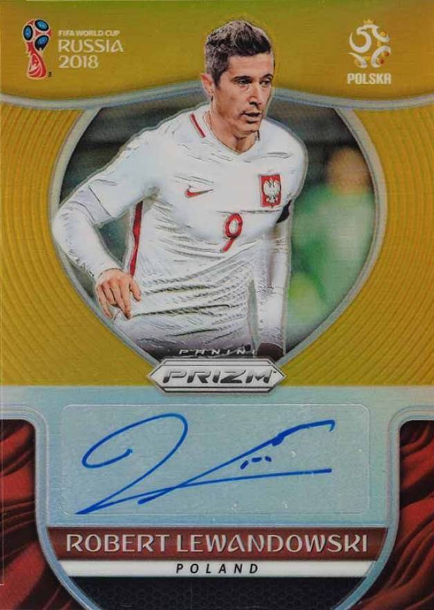 2018 Panini Prizm World Cup Signatures Robert Lewandowski #S-RL Soccer Card