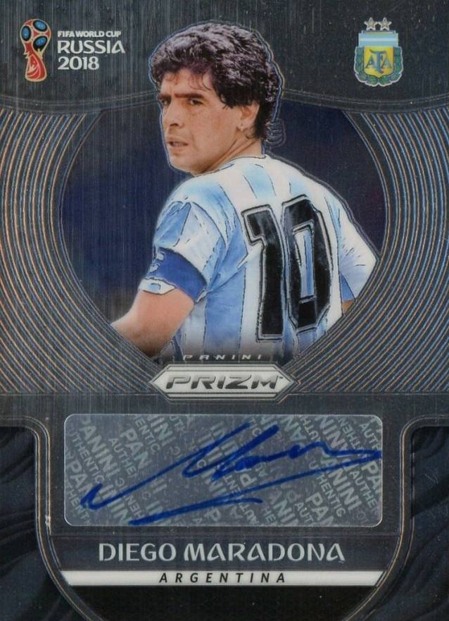 2018 Panini Prizm World Cup Signatures Diego Maradona #S-DM Soccer Card