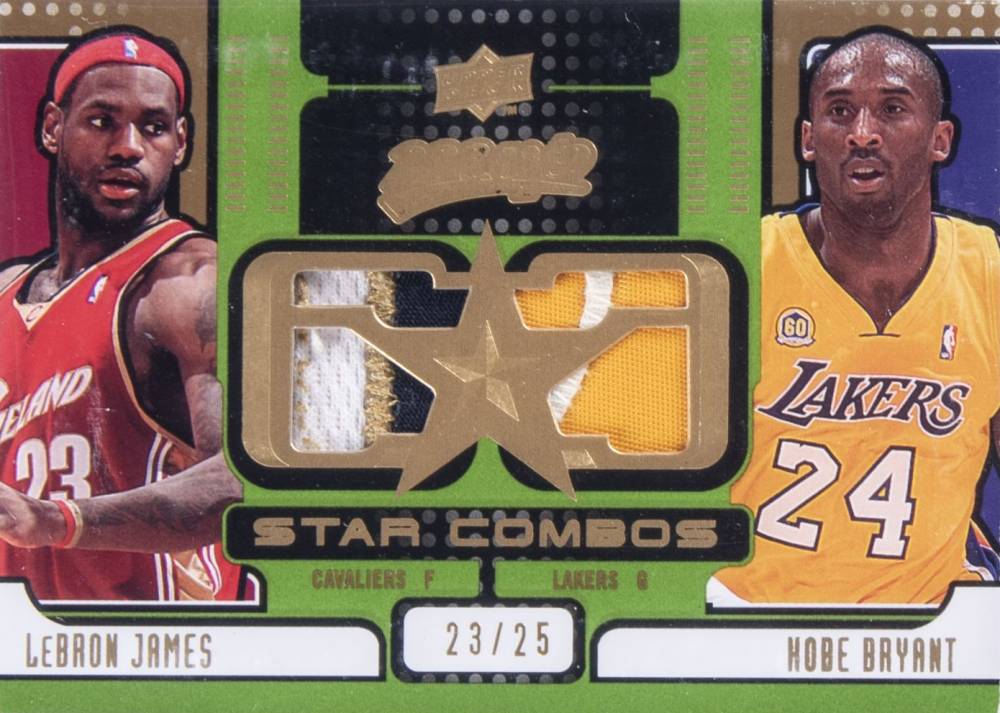 2008 Upper Deck MVP Star Combos Kobe Bryant/LeBron James #SC-JB Basketball Card
