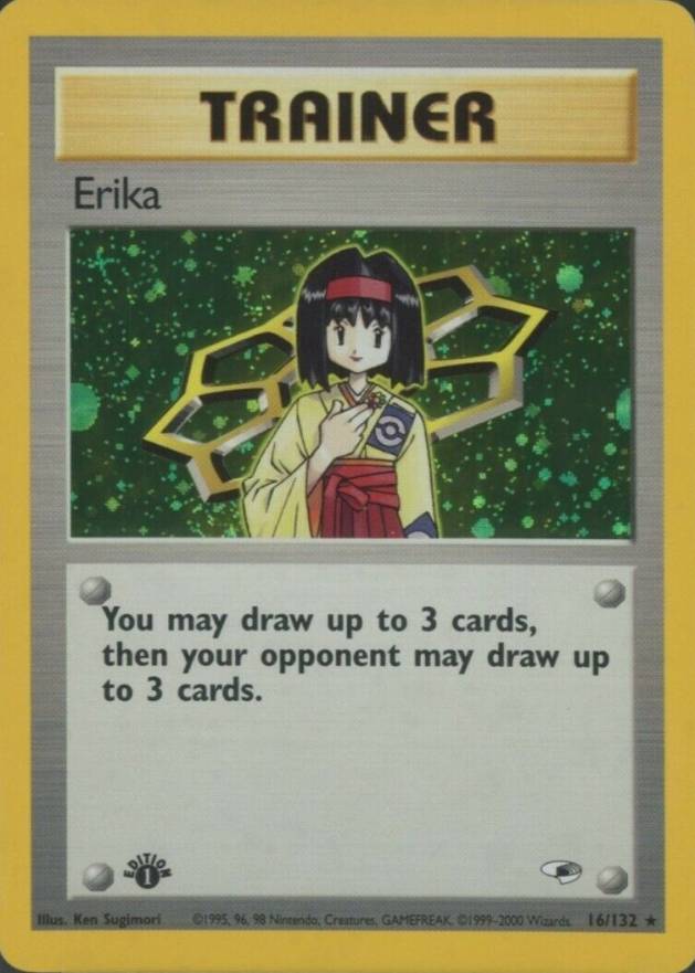 2000 Pokemon Gym Heroes  Erika #16 TCG Card