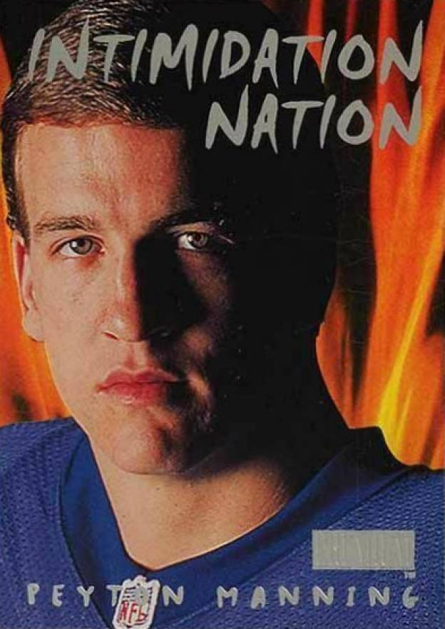 1998 Skybox Premium Intimidation Nation Peyton Manning #10 Football Card