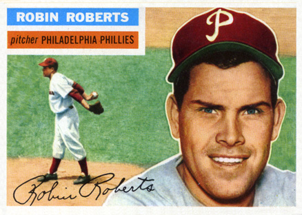 1947 Exhibits Robin Roberts  Plain Signature Phillies GOOD 