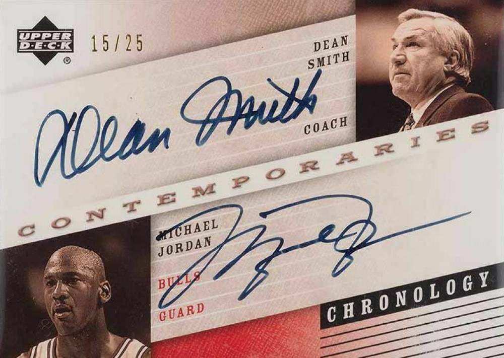 2006  Upper Deck Chronology Contemporaries Dean Smith/Michael Jordan #CO-SJ Basketball Card