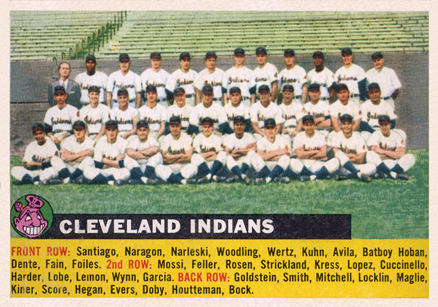 1956 Topps Cleveland Indians #85wL Baseball Card
