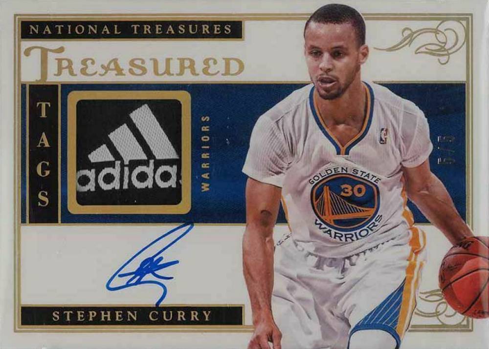 2013 Panini National Treasures Treasured Tags Autographs Stephen Curry #TT-SC Basketball Card