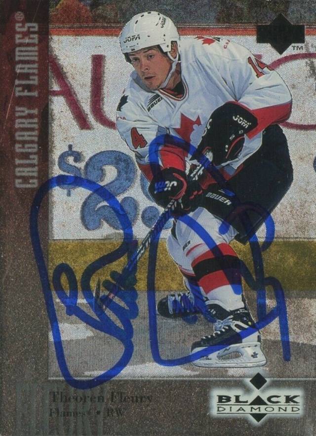 1990-91 O-Pee-Chee Calgary Flames Hockey Card #386 Theo Fleury Psa 9