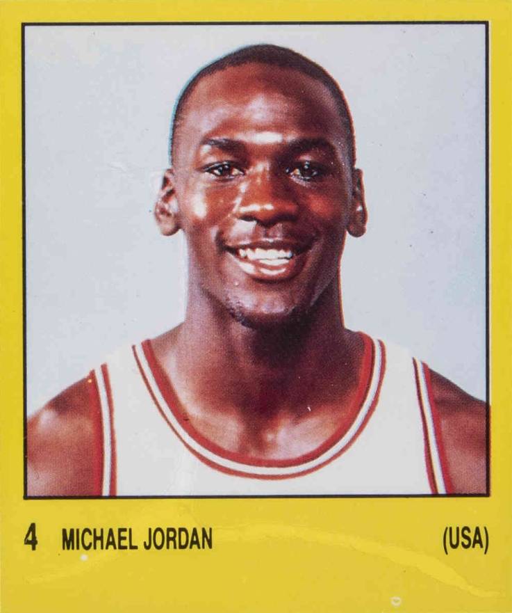 1988 Panini Spanish Sticker Michael Jordan #4 Basketball Card