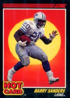 1990 Score Hot Card Barry Sanders #3 Football Card