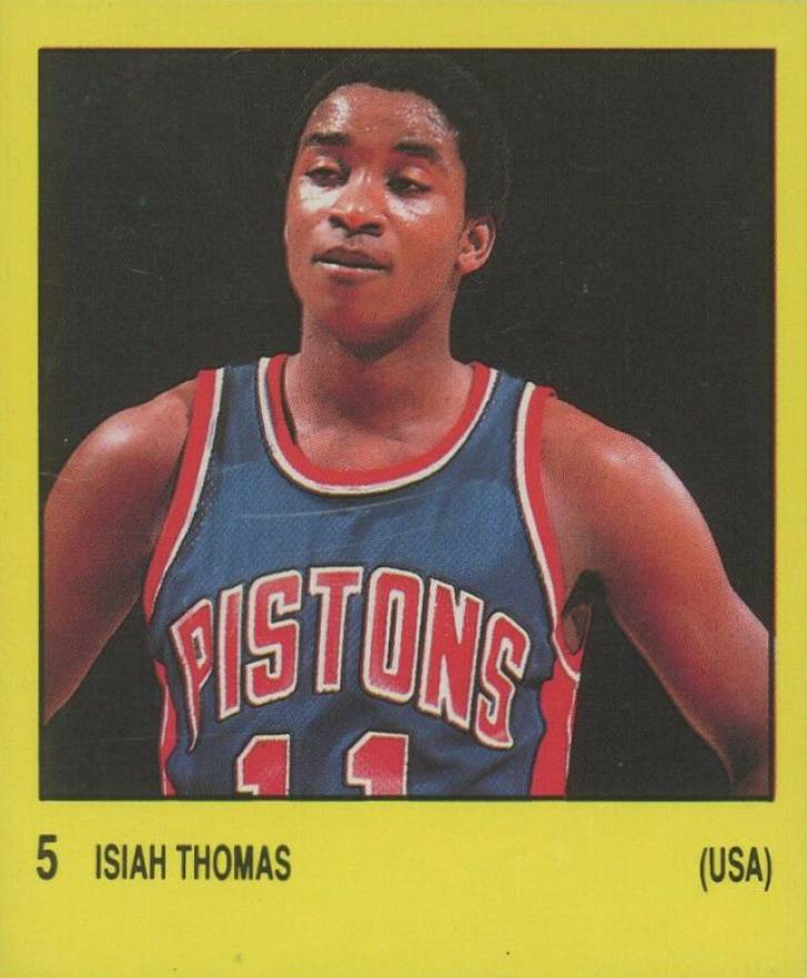 1987 Panini Supersport Spanish Isiah Thomas #5 Basketball Card