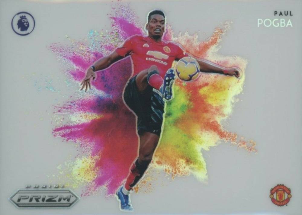 2019 Panini Prizm Premier League Color Blast Paul Pogba #CB-12 Soccer Card