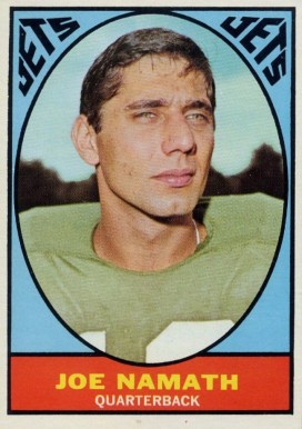 1967 Topps Milton Bradley Joe Namath #98 Football Card