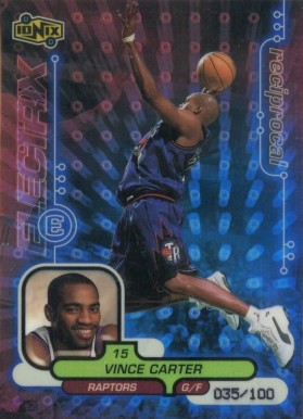 1998 Upper Deck Ionix Reciprocal Vince Carter #R65 Basketball Card