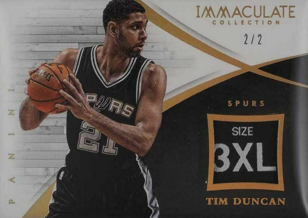 2014 Panini Immaculate Collection Jersey Tags Tim Duncan #JT-TDN Basketball Card