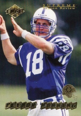 1998 Collector's Edge Supreme Season Review Peyton Manning #74B Football Card