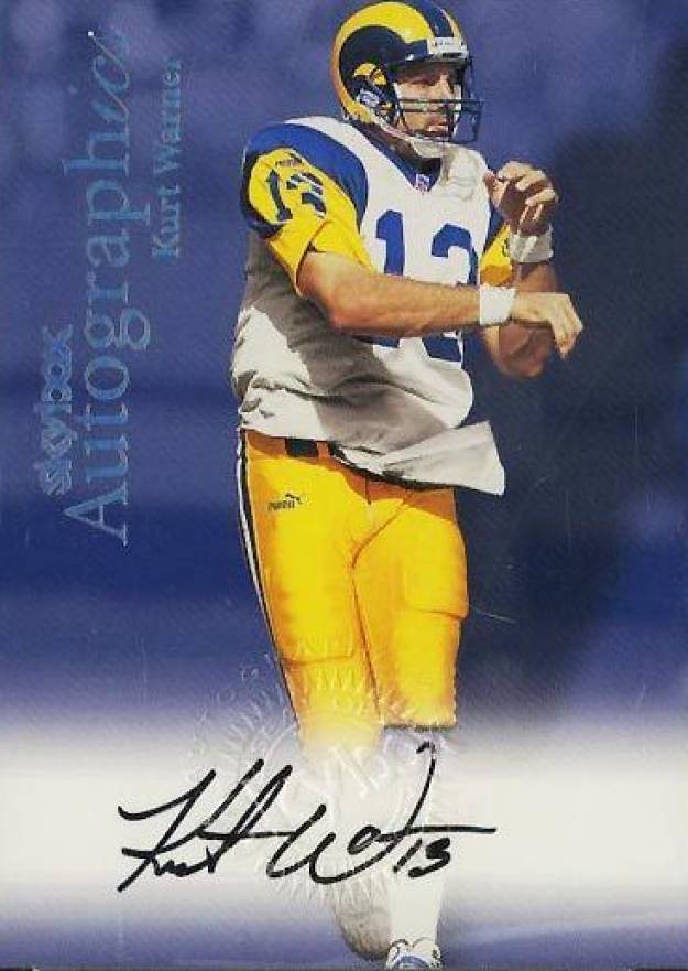1999 Skybox Premium Autographics Kurt Warner # Football Card