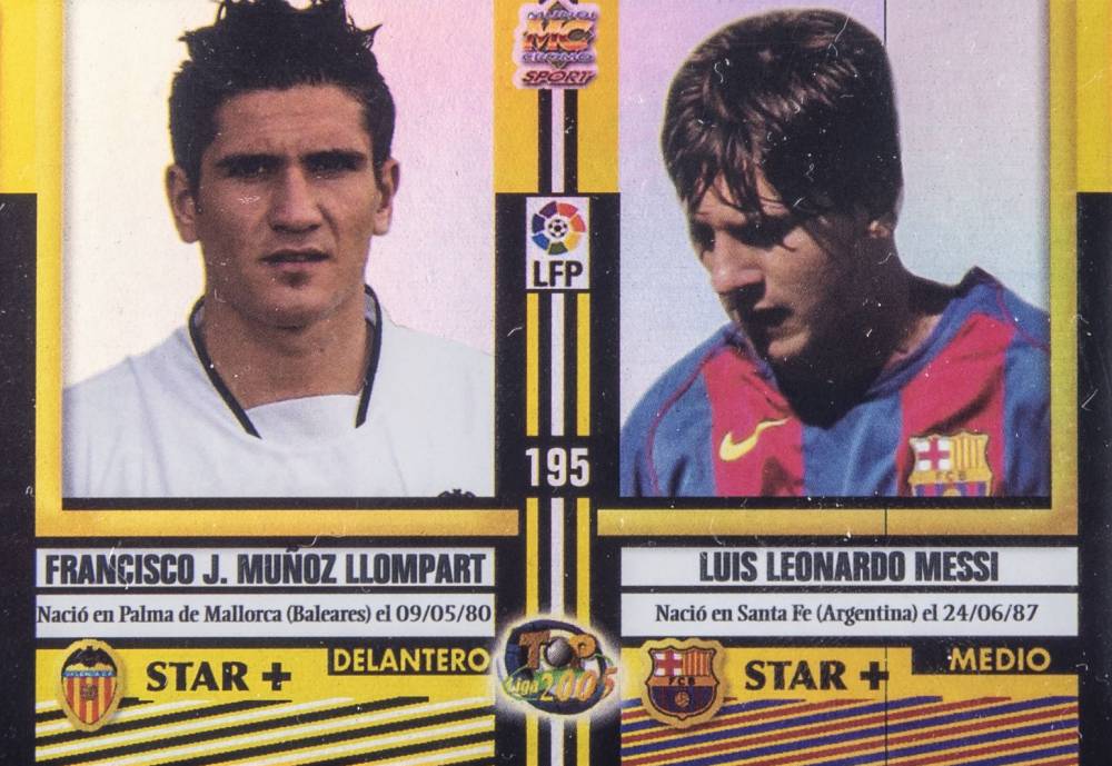 2004 Mundi Cromo Liga  Llompart/Messi #195 Soccer Card