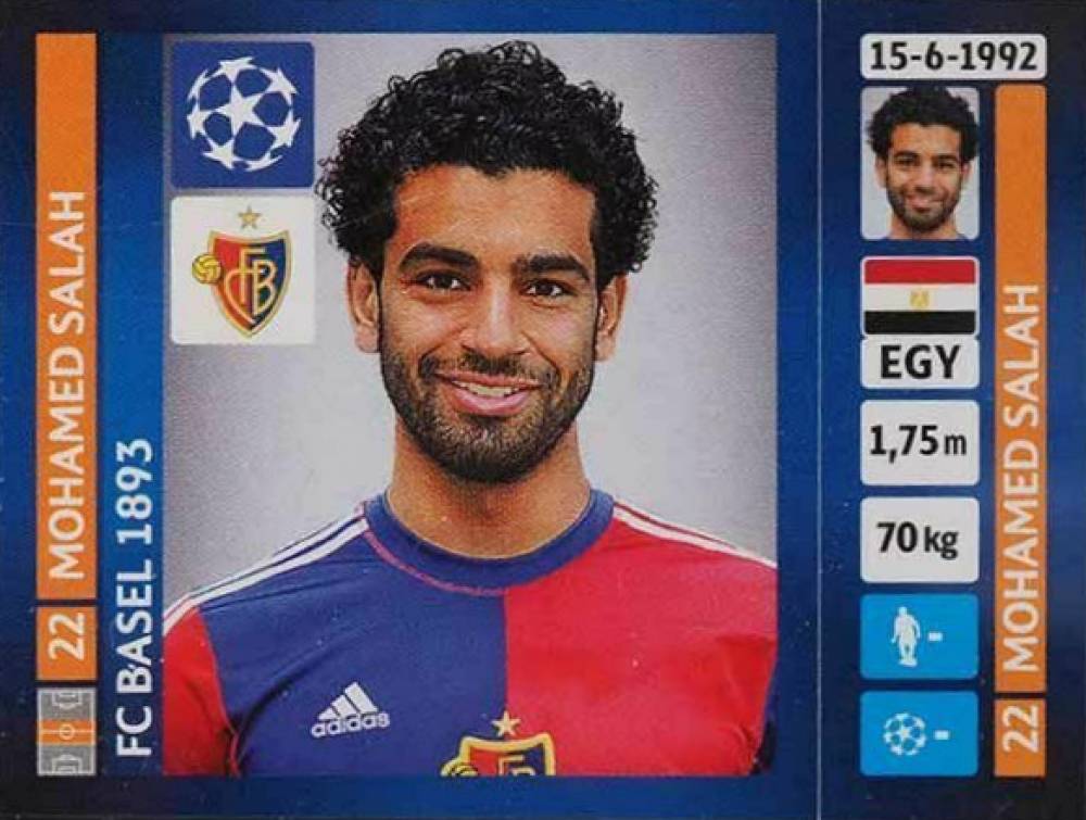 2013 Panini UEFA Champions League Stickers Mohamed Salah #372 Soccer Card