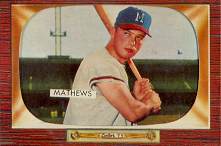 1955 Bowman Eddie Mathews #103 Baseball Card
