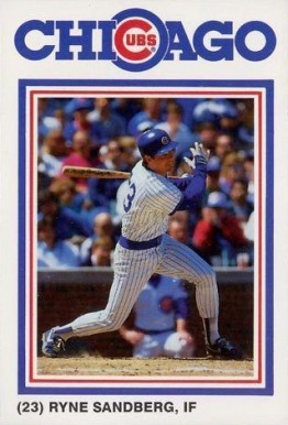 1987 Cubs David Berg Ryne Sandberg #23 Baseball Card