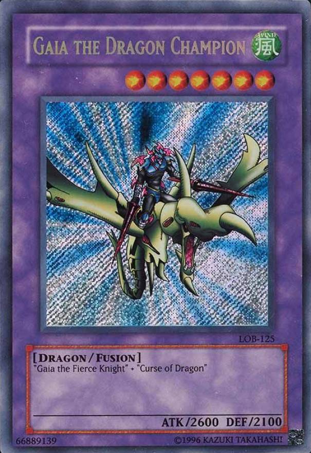 2002 YU-GI-Oh! Lob-Legend of Blue Eyes White Dragon Gaia The Dragon Champion #125 Non-Sports Card