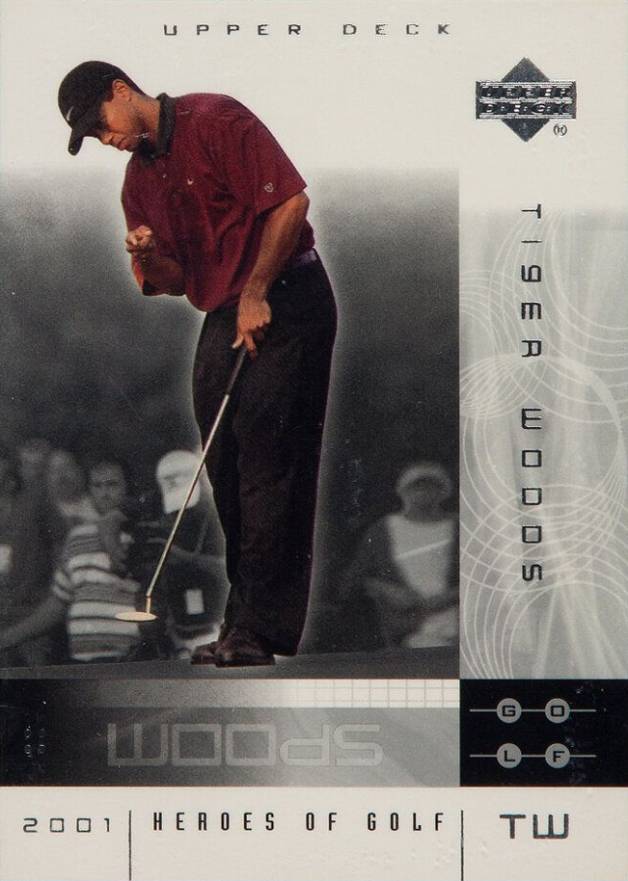 2001 Upper Deck Heroes of Golf 2001 National Promo Tiger Woods #1TW Golf Card