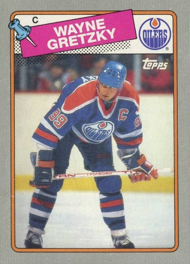 1988 Topps Box Bottoms-Hand Cut Wayne Gretzky #B Hockey Card