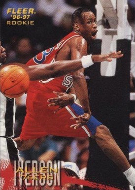 1996 Fleer Sprite Allen Iverson #28 Basketball Card