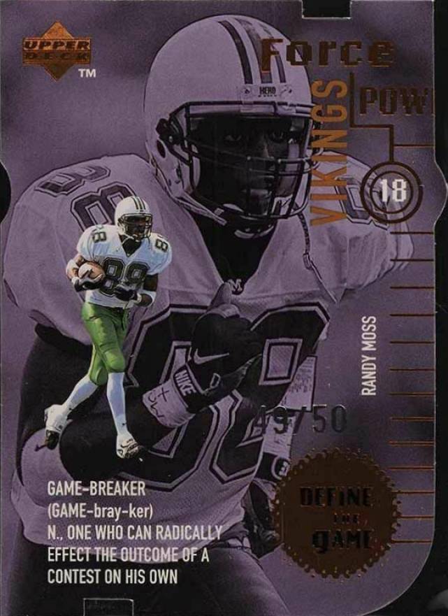 1998 Upper Deck Define The Game Randy Moss #DG7 Football Card