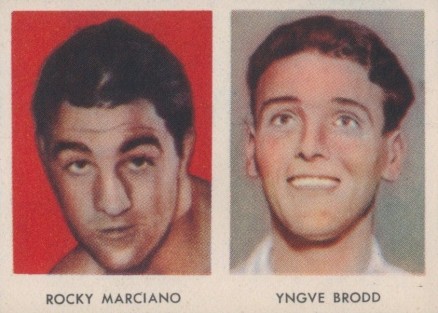 1956 Swedish Rekord Journal-Hand Cut Marciano/Brodd # Other Sports Card