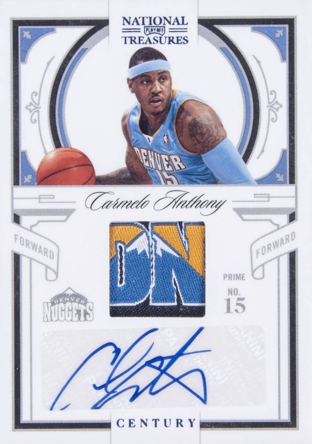 2009 Playoff National Treasures Century Carmelo Anthony #11 Basketball Card
