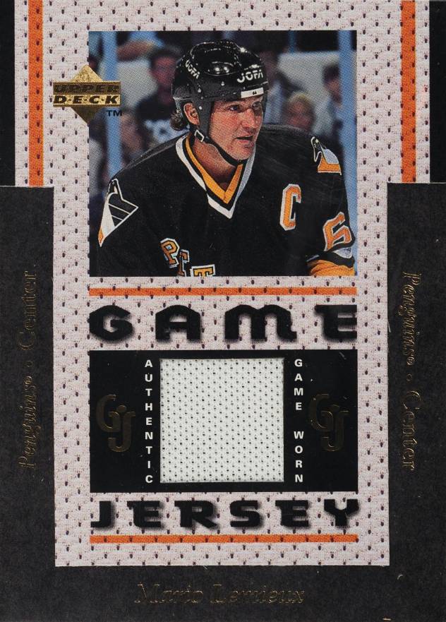 1996 Upper Deck Game Jersey Mario Lemieux #GJ6 Hockey Card