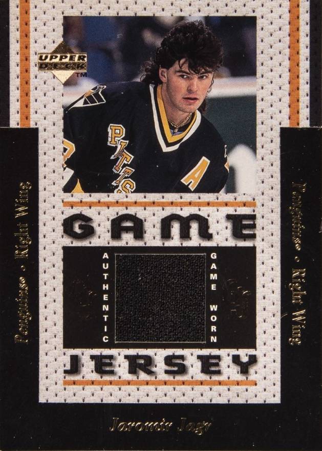 1996 Upper Deck Game Jersey Jaromir Jagr #GJ4 Hockey Card