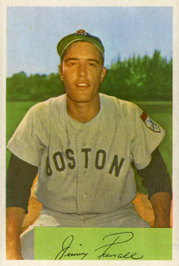 1954 Bowman Jim Piersall #66b Baseball Card