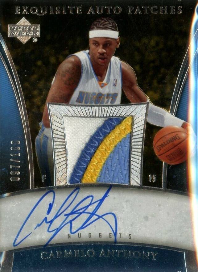 2006 Upper Deck Exquisite Collection Autographs Patches  Carmelo Anthony #AP-CA Basketball Card