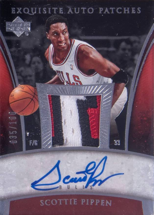 2006 Upper Deck Exquisite Collection Autographs Patches  Scottie Pippen #AP-SP Basketball Card