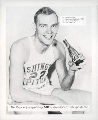 1950 7-Up Washington Dick Schnittker #10 Basketball Card