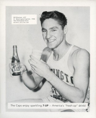 1950 7-Up Washington Bill Sharman #12 Basketball Card