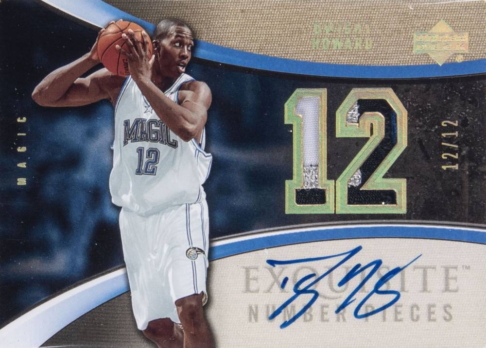 2005 Upper Deck Exquisite Collection Numbers Autograph Dwight Howard #ENDH Basketball Card