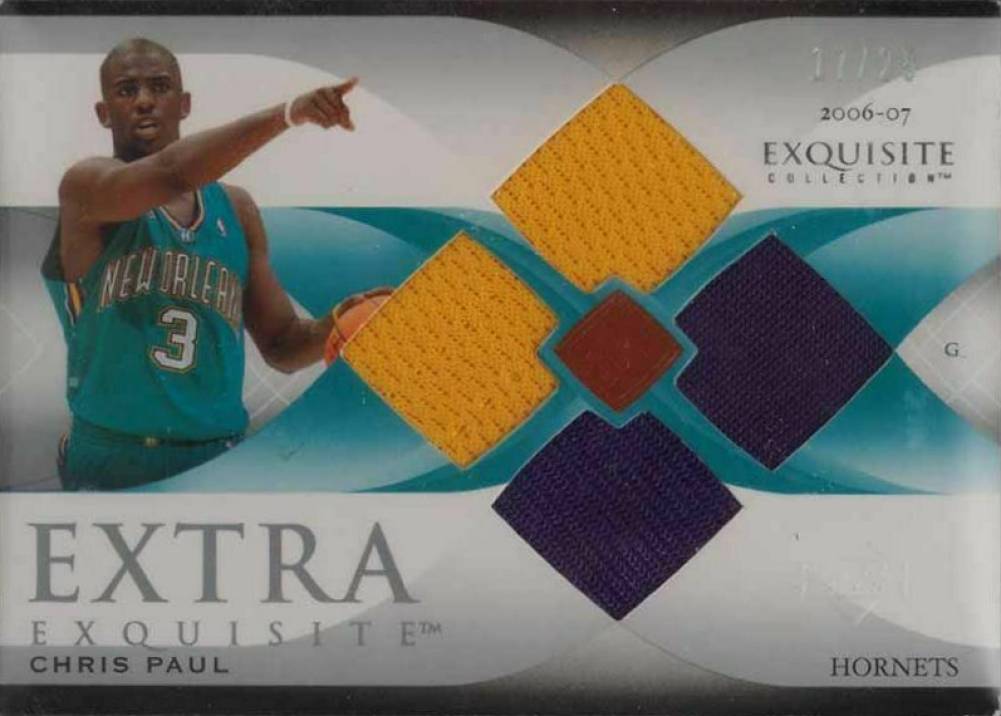 2006 Upper Deck Exquisite Collection Extra Exquisite Jerseys Chris Paul #EECP Basketball Card