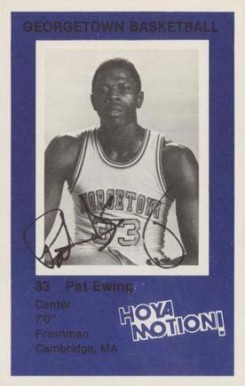 1981 Georgetown Hoyas Patrick Ewing #4 Basketball Card