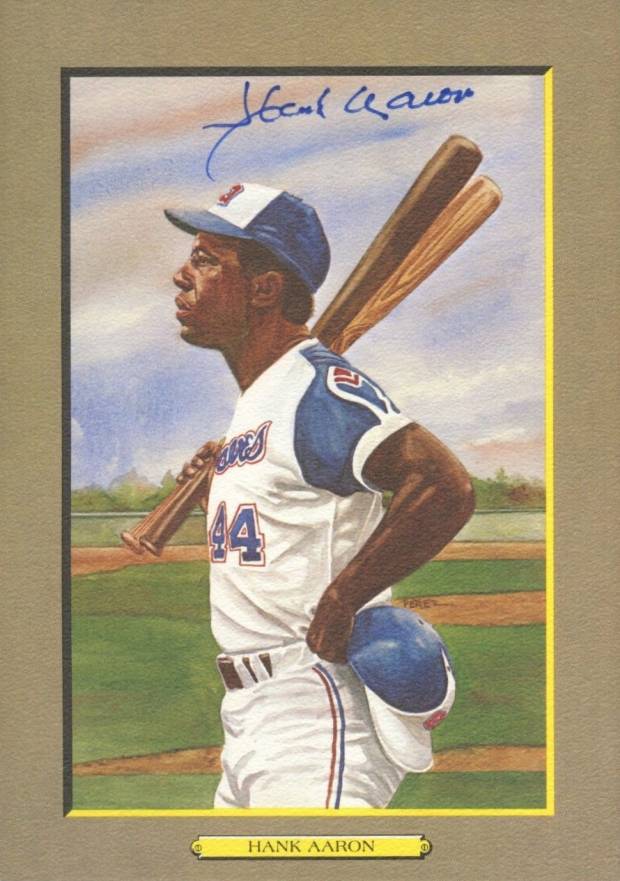 1985 Perez-Steele Great Moments Postcards Hank Aaron #9 Baseball Card