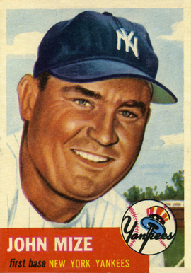 1953 Topps Johnny Mize #77 Baseball Card