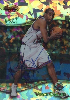 1998 Bowman's Best Certified Autographs Vince Carter #A9 Basketball Card