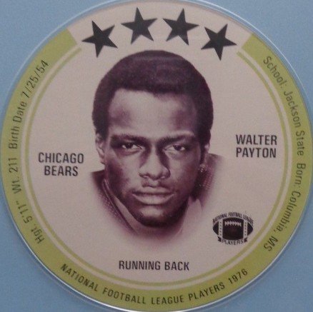 1976 Saga Disc Walter Payton #23 Football Card