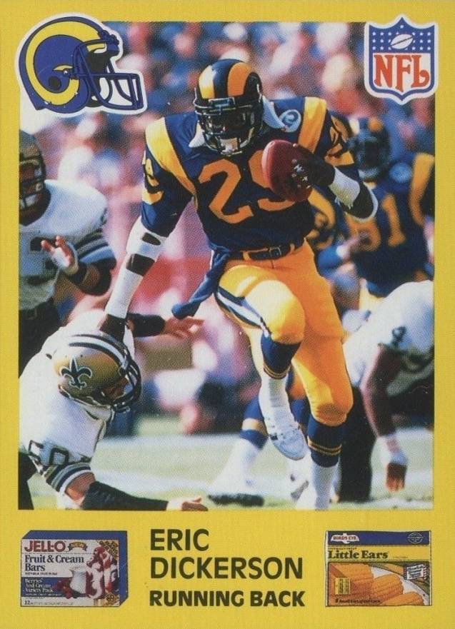 1987 Rams Jello/General Foods Eric Dickerson #3 Football Card