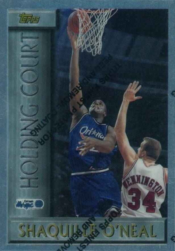 1996 Topps Holding Court Shaquille O'Neal #HC10 Basketball Card