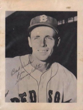 1953 First National Super Market Red Sox Sammy White # Baseball Card