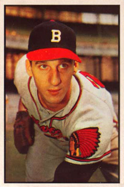 1953 Bowman Color Warren Spahn #99 Baseball Card